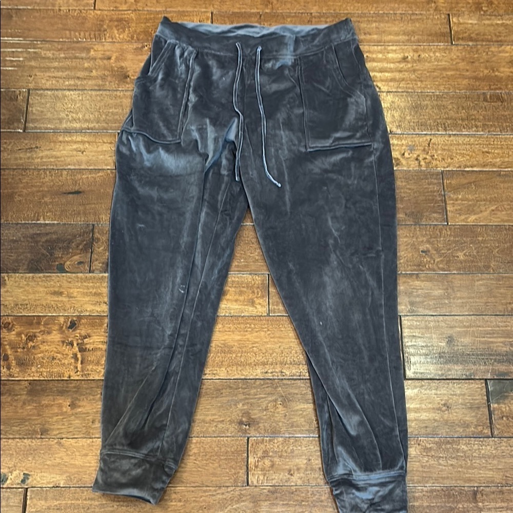 Revolve House Of Harlow 1960 Velour Jogger Pants Gray large - Picture 1 of 5